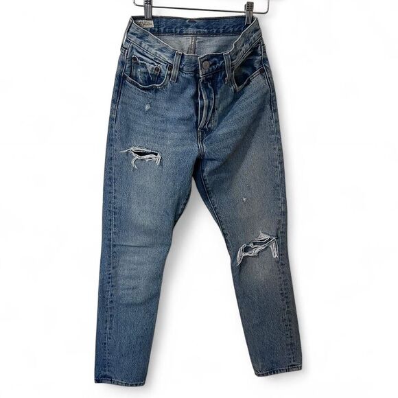 Levi's 501 100% Cotton Skinny Blue Jeans - Picture 3 of 8